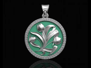 Flowers painting pendant 3D Print Model
