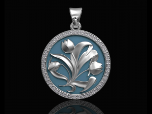 Flowers painting pendant 3Dプリントモデル
