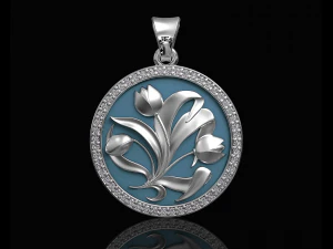 Flowers painting pendant 3D Print Model