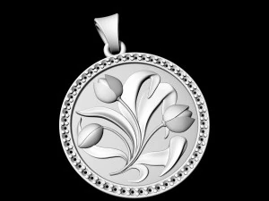 Flowers painting pendant 3D Print Model