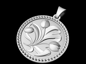 Flowers painting pendant 3Dプリントモデル