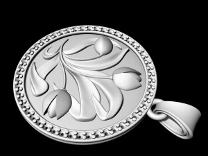 Flowers painting pendant 3D Print Model