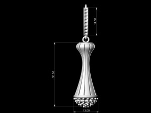 Vase earrings 3D Print Model