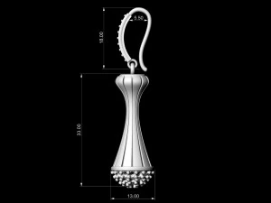 Vase earrings 3D Print Model