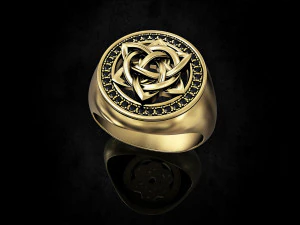 Каблучка зі зірковим вузлом 3D Принт Модель