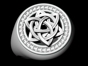 Star knot ring 3D 프린트 모델