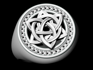 Star knot ring 3D 프린트 모델
