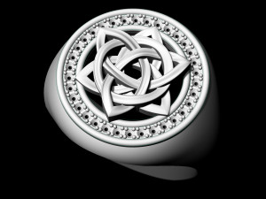 Star knot ring 3D 프린트 모델