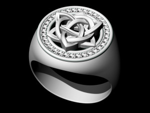 Star knot ring 3D 프린트 모델