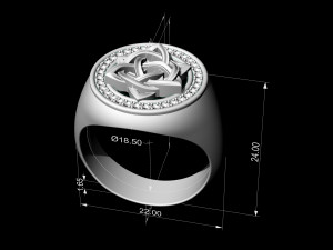 Star knot ring 3D 프린트 모델