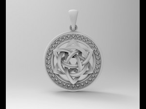 Star knot pendant with frame of gemstones 3D Принт Модель