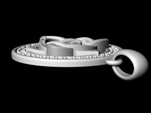 Star knot pendant with frame of gemstones 3D Принт Модель