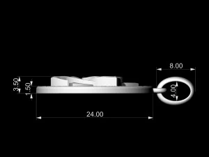 Кулон із зірковим вузлом в рамці з дорогоцінних каменів 3D Принт Модель