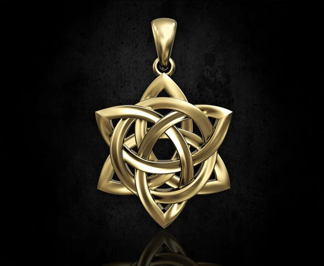 Підвіска зі зірковим вузлом 3D Принт Модель .c4d .max .obj .3ds .fbx .stl .blend 