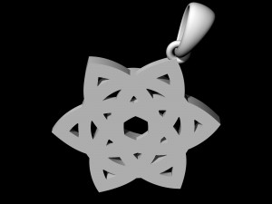 Star knot pendant 3Dプリントモデル