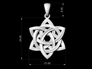 Star knot pendant 3Dプリントモデル
