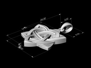 Star knot pendant 3Dプリントモデル