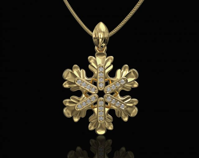 Підвіска з круглими листочками 3D Принт Модель .c4d .max .obj .3ds .fbx .stl .blend 