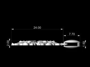 Підвіска з круглими листочками 3D Принт Модель