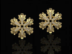 Круглі листя Сережки 3D Принт Модель