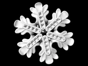 Круглі листя Сережки 3D Принт Модель