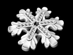 Круглі листя Сережки 3D Принт Модель