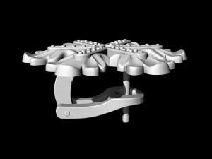 Круглі листя Сережки 3D Принт Модель