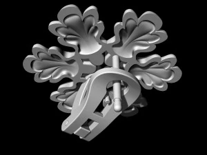 Круглі листя Сережки 3D Принт Модель