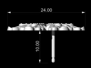 Круглі листя Сережки 3D Принт Модель