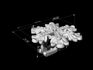 Круглі листя Сережки 3D Принт Модель