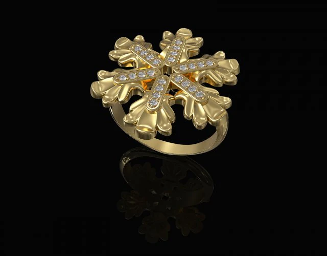 Круглі листочки кільцем 3D Принт Модель .c4d .max .obj .3ds .fbx .stl .blend