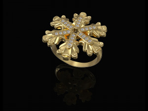 Round leaves ring 3D-Druckmodell