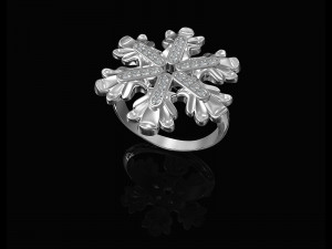 Round leaves ring Modello di stampa 3D