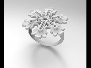 Round leaves ring Modello di stampa 3D