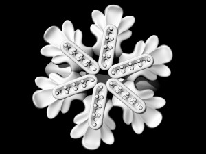 Round leaves ring Modello di stampa 3D
