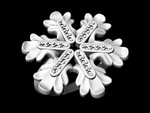Round leaves ring Modello di stampa 3D