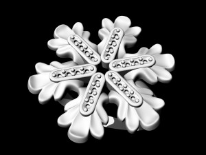 Round leaves ring Modello di stampa 3D