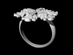 Round leaves ring Modello di stampa 3D