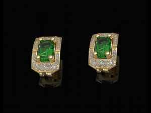 Rectangular cluster earrings Modelo de impresión 3D