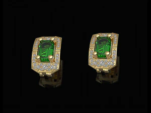 Rechthoekige clusteroorbellen 3D printmodel