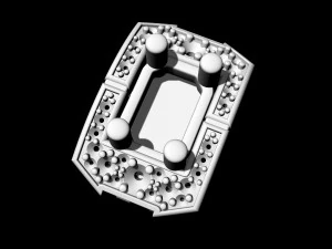 Rechthoekige clusteroorbellen 3D printmodel