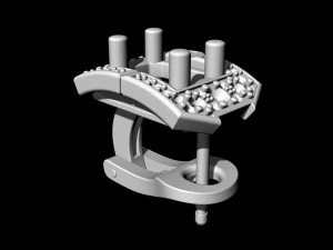 Rechthoekige clusteroorbellen 3D printmodel