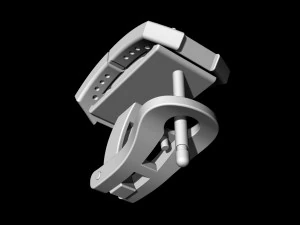 Rechthoekige clusteroorbellen 3D printmodel