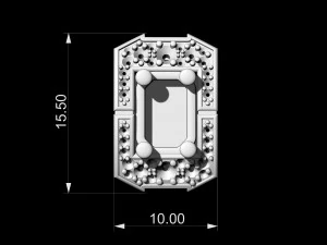Rechthoekige clusteroorbellen 3D printmodel