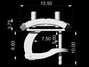 Rechthoekige clusteroorbellen 3D printmodel