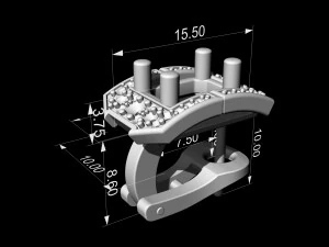 Rechthoekige clusteroorbellen 3D printmodel