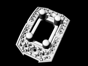 Pendente a grappolo rettangolare Modello di stampa 3D