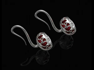 Enamel earrings with tall hook 3D Print Model