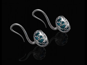 Enamel earrings with tall hook Modelo de impresión 3D