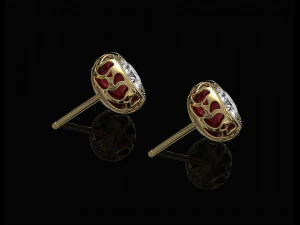 Enamel earrings with tall hook 3D Print Model